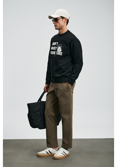 Lufian Henry Erkek Sweatshirt Siyah Siyah 112030173100100 Siyah