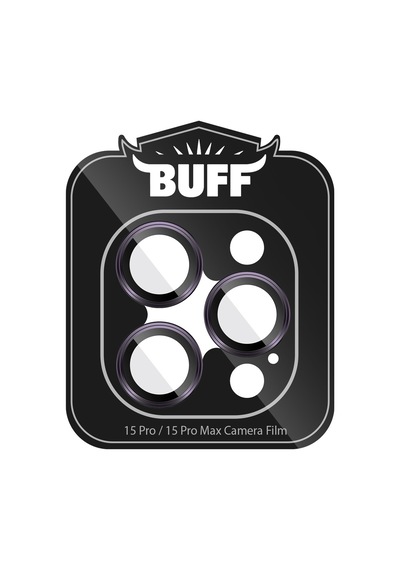 Buff Apple Uyumlu iPhone 15 Pro Max / 15 Pro Kamera Metal Lens Koruyucu Mor
