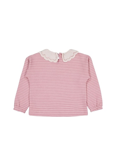 Civil Girls Çizgili 6-9 Yaş Sweatshirt - Pembe Gül Kurusu