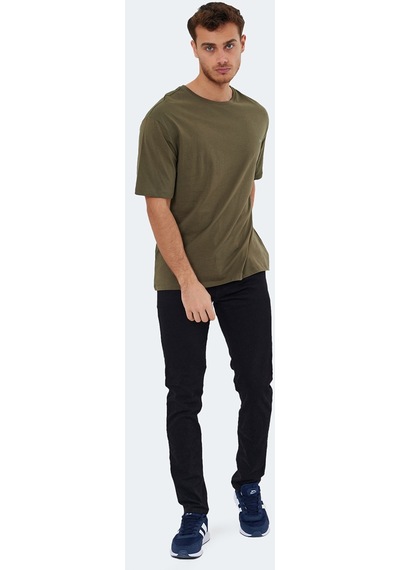 Slazenger KAISER IN Oversize Erkek Oversıze Haki Tişört