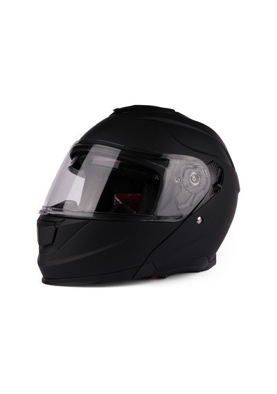 Vento Premium Çene Açılır Kask Güneş Vizörlü Mat Siyah Ece 22.06 Sertifikalı Siyah Siyah