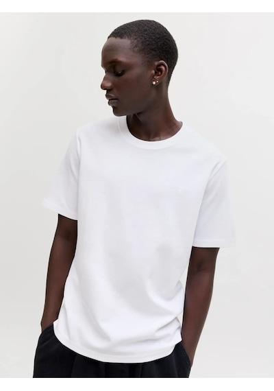 Jack & Jones Jack&jones Premıum Jprblaethan Ss Logo Tee Sn Erkek T-shirt 12292340 Beyaz