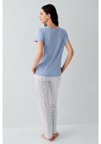 Arnetta Kadın Mavi Pijama Takım Mavi