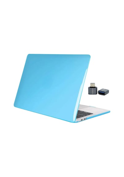 Açık Mavi Macbook Air 13 İnç M1 Kılıf Kristal Parlak İz Yapmaz A2337 A2179 A1932 Uyumlu Sert Kapak