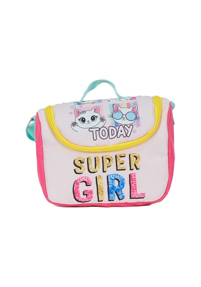 Pippa Kız Çocuk Üç Gözlü Pembe/sarı İlkokul Üçlü Okul Çanta Seti - Super Girl - Ppset5220 Çok Renkli