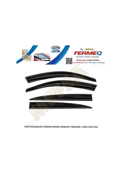 Cam Rüzgarlığı Fermeq Mugen Renault Megane 2 2003-2010 4lü