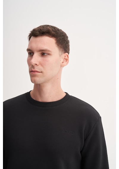 Cazador 54250 Erkek Bisiklet Yaka Sweatshirt Siyah