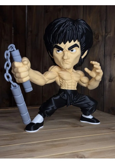 Bruce Lee 2 Figür 20cm-3d Baskı-kolleksiyonluk Biblo