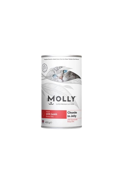 Molly Kuzu Etli Jöleli Yetişkin Kedi Konservesi 400 G