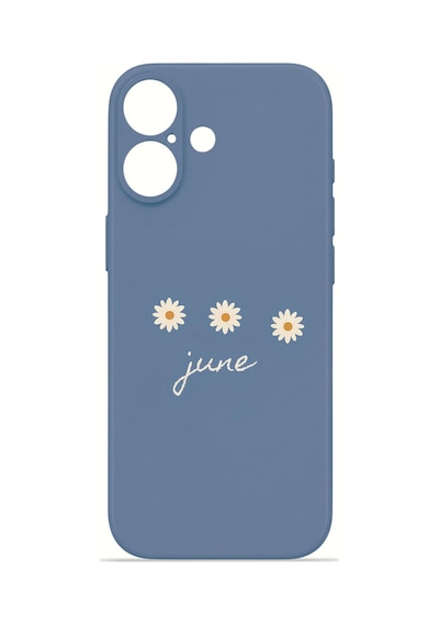 Apple iPhone Uyumlu 17 Vorian İnce Kamera Korumalı Mika Kılıf June Daisy Blue June Daisy Blue Mika