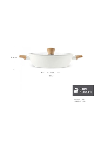 Karaca x Refika Swiss Crystal Almond Cream 30 Cm K.Yarık Tencere Ind