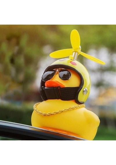 Pengfu Shop B Tarzı Sevimli Lastik Ördek Oyuncaklar Çocuk Oyuncakları Kask Tutkal Pervaneli Sarı Ördek Bebek Köpekbalığı Oyuncak Banyo Oyuncakları Araba Süsleri Odası Dekorasyonu Ogs7xj