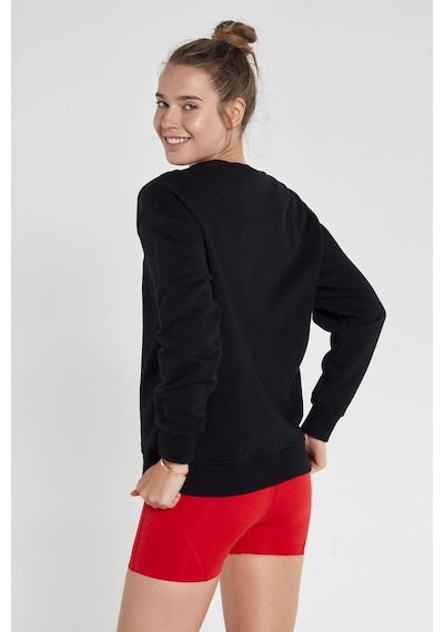 Jerf Lydney Kadın Sıfır Yaka Sweatshirt Siyah 001