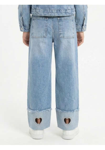 Xo Kids Kız Çocuk Jean Pantolon 4-13 Yaş 2692 Mavi