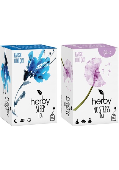 Herby Nos + Sleep Tea Uyku Karışık Bitki Süzen Poşet Çay 2'li 20 x 2 G