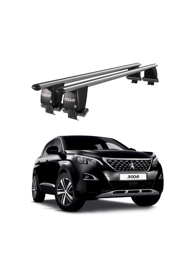 Royal Peugeot 3008 2016-2020 Uyumlu Gri Kilitli Ara Atkı Port Bagaj Tavan Barı