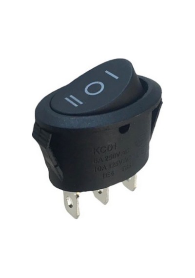 Oval Işıksız On-off-on Anahtar Siyah 3 Pinli Oval Işıksız Switch 5 Adet
