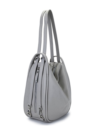 Bruno Shoes Bruno Rossi Bag Kadın Hakiki Deri Buz Beyazı Sırt & Omuz Çantası 1048 Mlx14g Bn Cnt Sk25-26 Ghıaccıo Gri