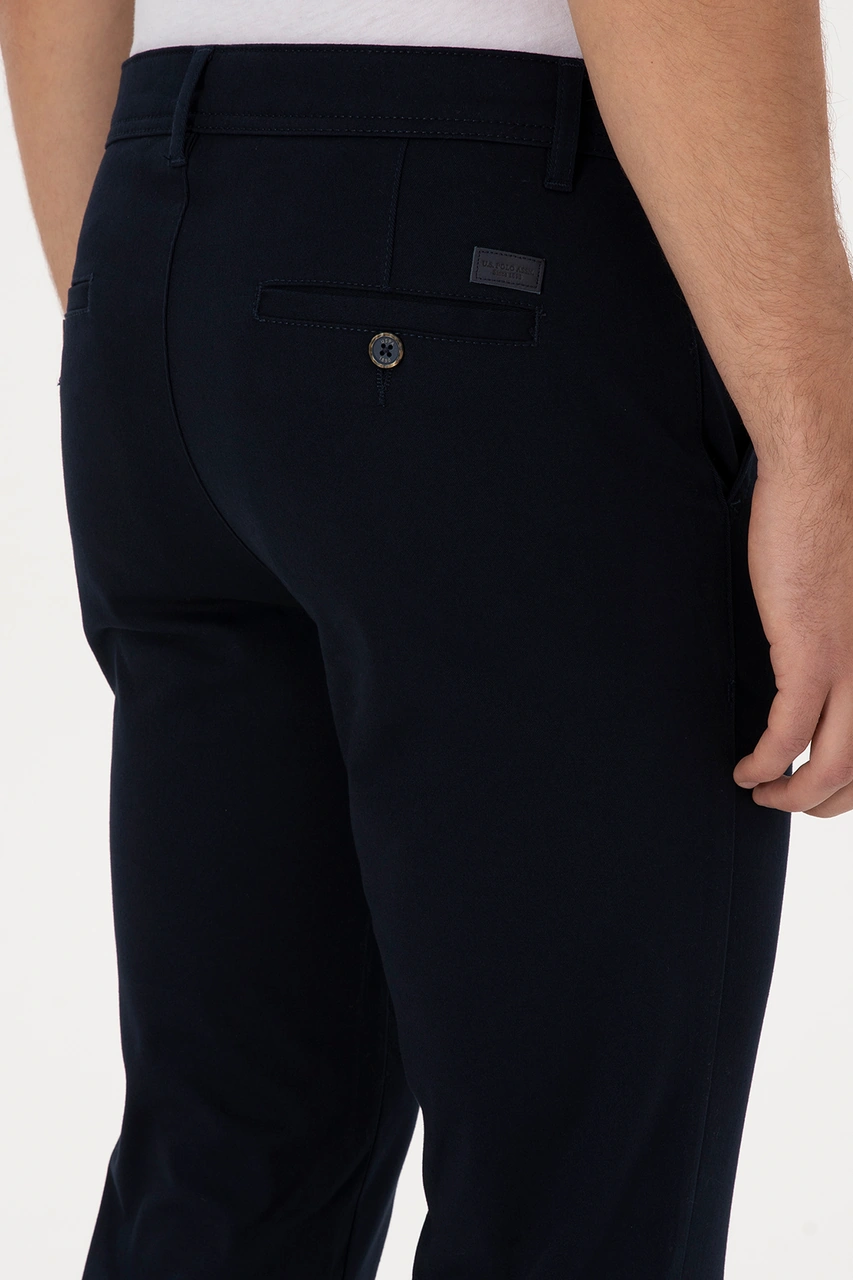 U.S. Polo Assn. Erkek Lacivert Slim Fit Kanvas / Chino Pantolon 50308762-VR033