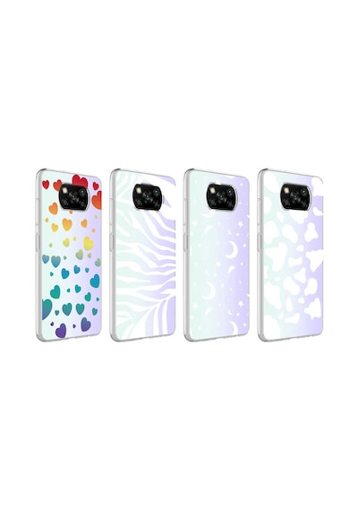 Zore Poco X3 Kılıf Nvth M-blue Desenli Kapak - Cow No2