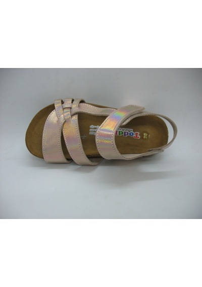 Toddler 01328 Anatomik Deri Mantar Taban Pudra Sandalet 26-30 Pudra