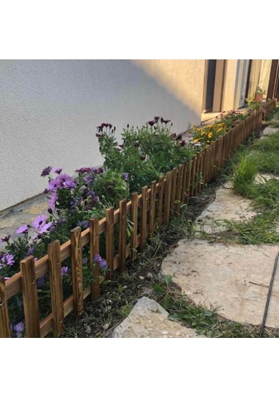 Ahşap Çit Bahçe Çiti Ahşap Bahçe Çiti Dekor Çit 120x30 Çit