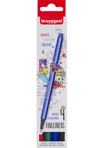 Bruynzeel Fineliners 4'Lü Temel Renkler Kalem Seti 60241004