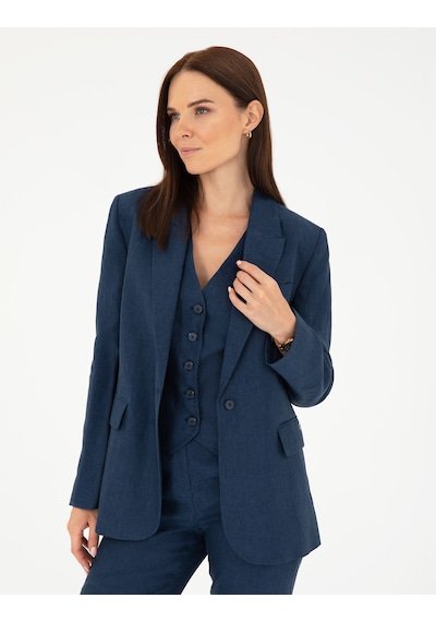 Pierre Cardin Kadın Lacivert Regular Fit Ceket 50282094-vr033 Lacivert