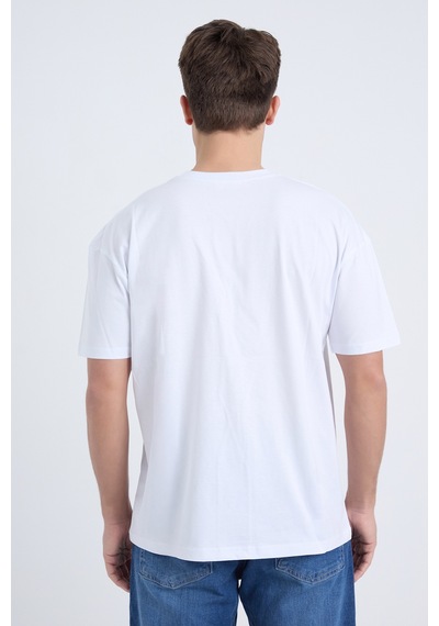 Velvoria Unisex Oversize Beyaz Dude T-shirt