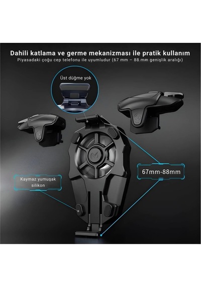 Coofbe Profesyonel Turbo Fan 4000mah 6000rpm 2in1 Ayarlanabilir Tetik Telefon Soğutucu Radyatör 3 Kademeli