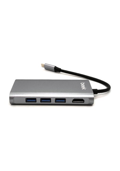 Beek Ba-dck-uc08 Usb Type C To Hdmı 3x Usb Kart Okuyucu 8 İn 1 Usb Docking Station