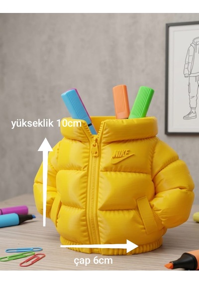 Şişme Mont Kalemlik Sarı
