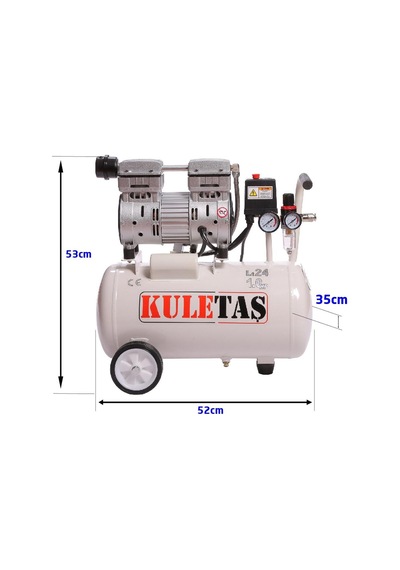 Kuletaş Süper Sessiz Yağsız Kompresör 24 L