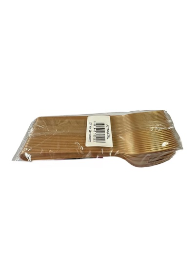 Plastik Gold Altın Renkli Lüx Parti Doğum Günü Çatal - 18 Cm. - 75 Adet Altın