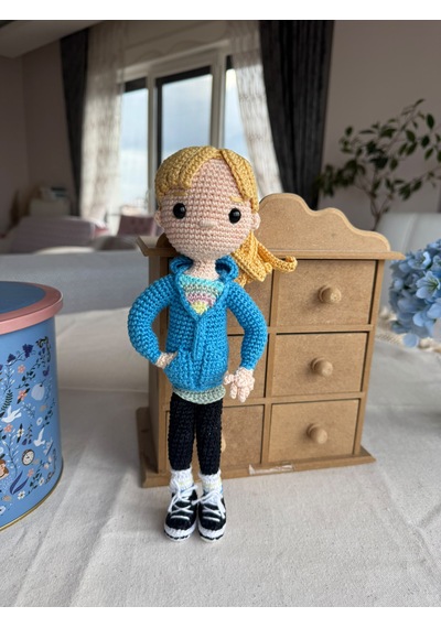 Amigurumi Insıde Out Ters Yüz Rıley Bebek 28 Cm