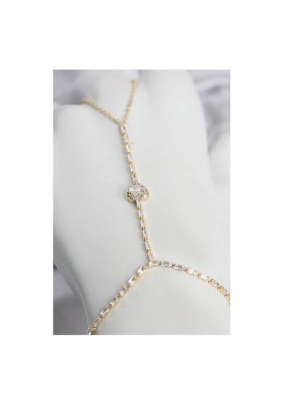 Gold Renk Pirinç Zirkon Taşlı Model Şahmeran Tj-sn783 Evimdeyokyok