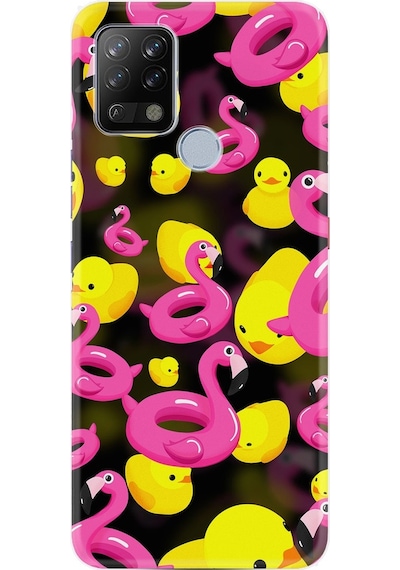 Oppo A74 Kılıf Desenli Flamingolar Ördekler 1638