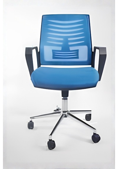 Ergonomik Ofis Sandalyesi Ayarlanabilir Yükseklik Döner Koltuk Rahat Çalışma Koltuğu Mavi