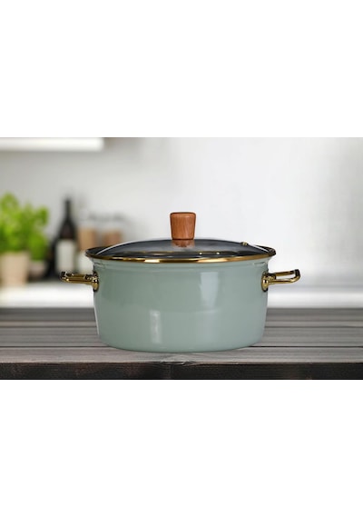Soft Green Emaye Kızartma Tenceresi 22 Cm Belirtilmemiş