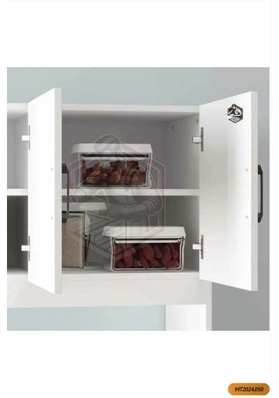 Tamamı Mdf 6 Kapaklı Açık Raflı Çok Amaçlı Mega Mutfak Dolabı/kil