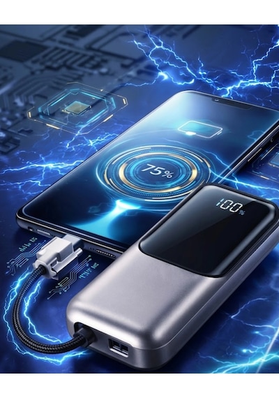 Dijital Göstergeli 13000 Mah Süper Hızlı Şarj Destekli Taşınabilir Powerbank