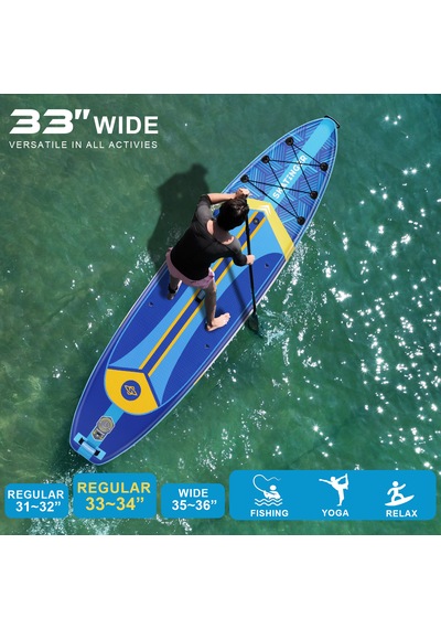 Plans Mavi Stand Up Paddle Board 335x84x15 Cm Ölçülerinde Şişme Sörf Tahtası Full Set