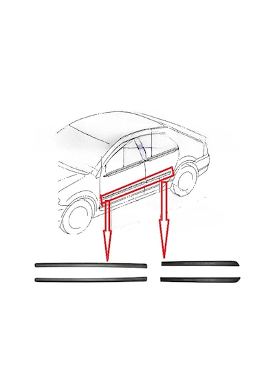 Toyota Corolla Kapı Çıtası Takım 2002-2003-2004-2005-2006 Modeller