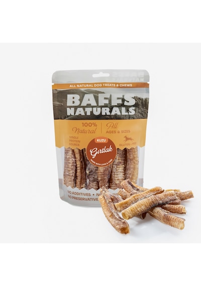 Baffs Naturals Kuzu Gırtlak Doğal Çiğnemelik Köpek Ödül Maması 100 G