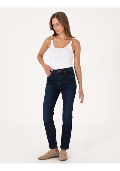 Pierre Cardin Kadın Koyu Mavi Pantolon Jean 50307071-vr032