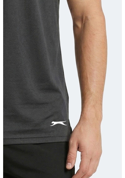 Slazenger Korba Erkek Kolsuz Koyu Gri Tişört Koyu Gri