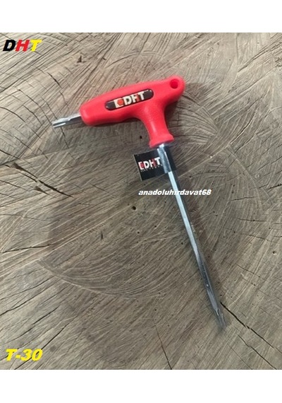 Dht S2 Çelik T30 Mm Delikli Tork Alyan Anahtar Uzun Tork Anahtar Saplı T30