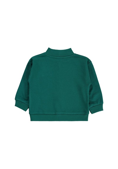 Silversun Kids Silversun T-rex Dinozor Baskılı 2-7 Yaş Hırka - Yeşil Petrol