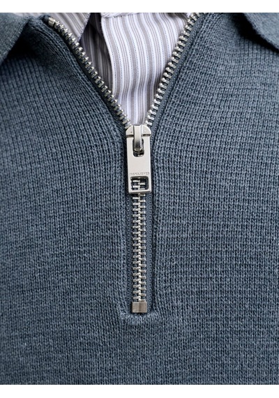 Jack & Jones Jprmılano Stıtch Knıt Zıp Polo Sn Turbulence Çok Renkli