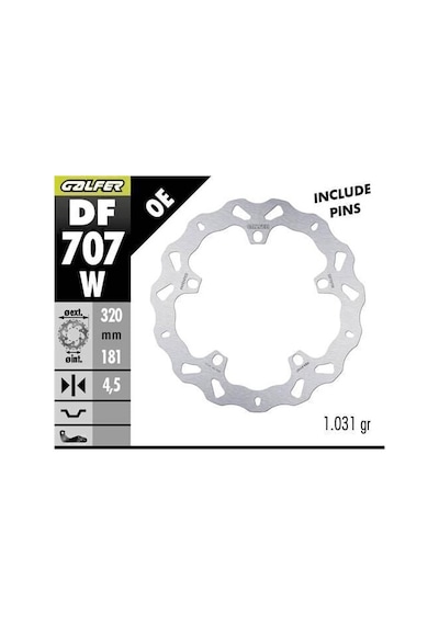 Bmw R Nine T Urban G/s Ön Fren Diski 320 Mm 2017-2023 Galfer Dalgalı Sabit Disk